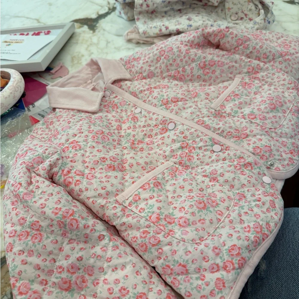 Girls' Pink Floral Quilted Jacket - loveshackfancy/target